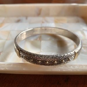 Brighton Silver and Gold Bangle Retired Bracelet